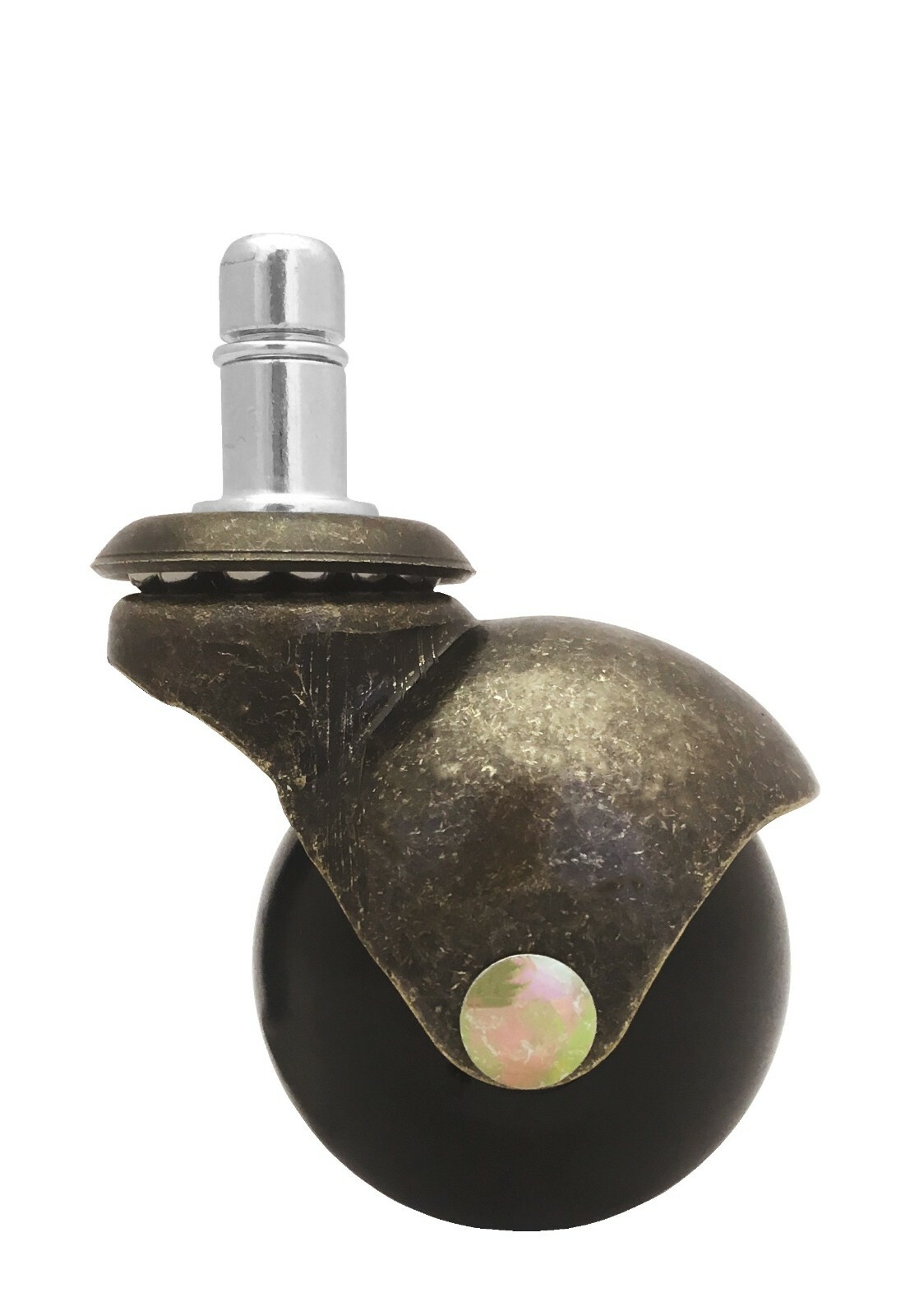 2" Antique Brass Ball Replacement Office Chair Caster Wheels - Set of 5 - S5352