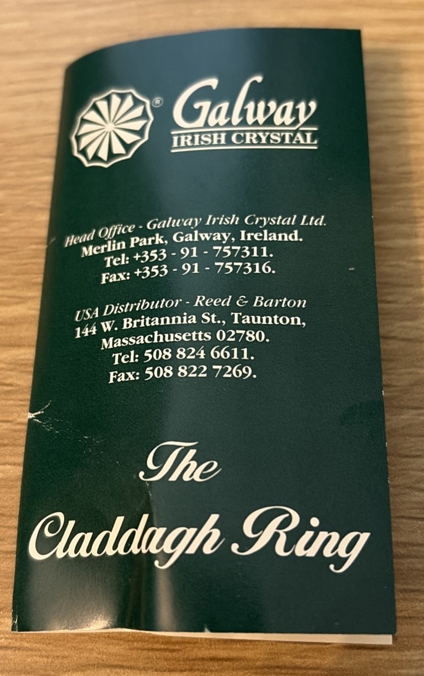 Original GALWAY Cut Crystal Bell Hands Heart Crown Claddagh Etched IRELAND