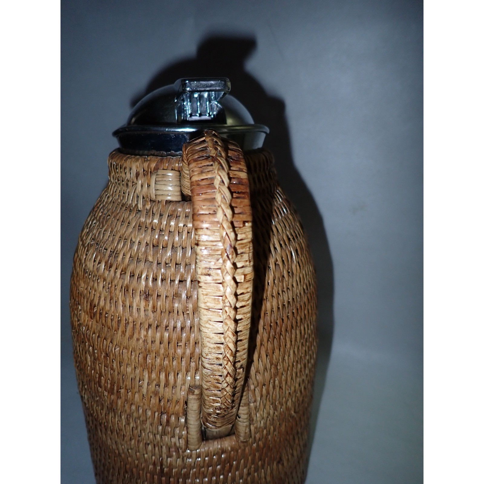 Ola Olsson XTRA Rattan Thermal Coffee Carafe Decanter VTG 80's 1.5 Liter 11