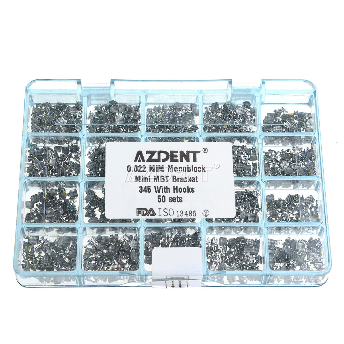 50Sets Dental Ortho Bracket Monoblock Mini 3 4 5 Hook MBT 022 Metal Braces