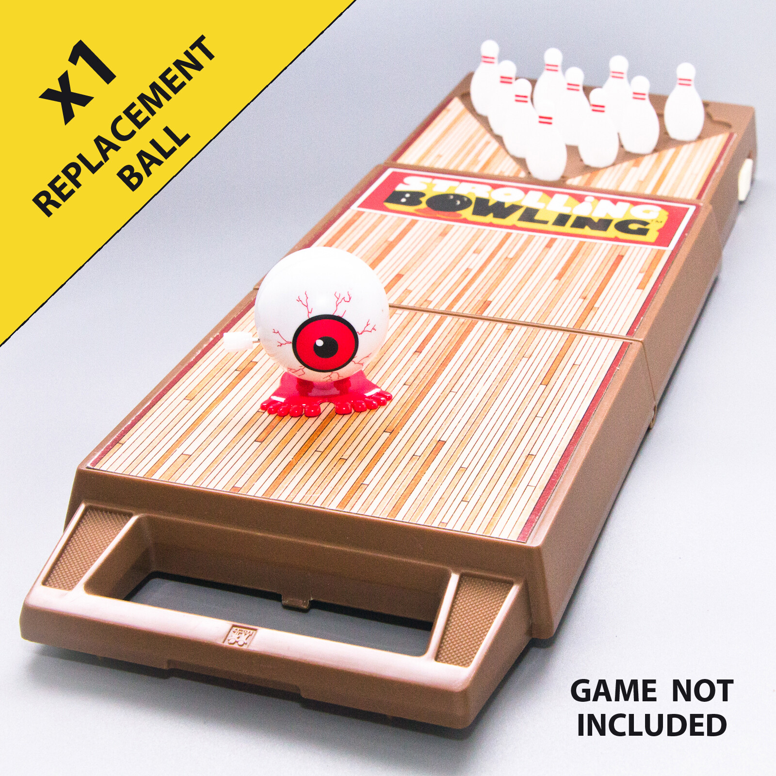 1 Replacement Wind-Up EYE BALL Toy ONLY for Vtg 1980 TOMY Strolling Bowling Game