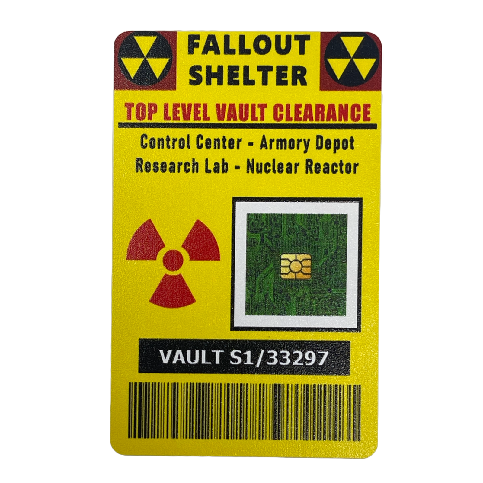 Atomic Bomb Shelter ID Cards Top Secret ID Badge Bunker Vault Clearance Safety
