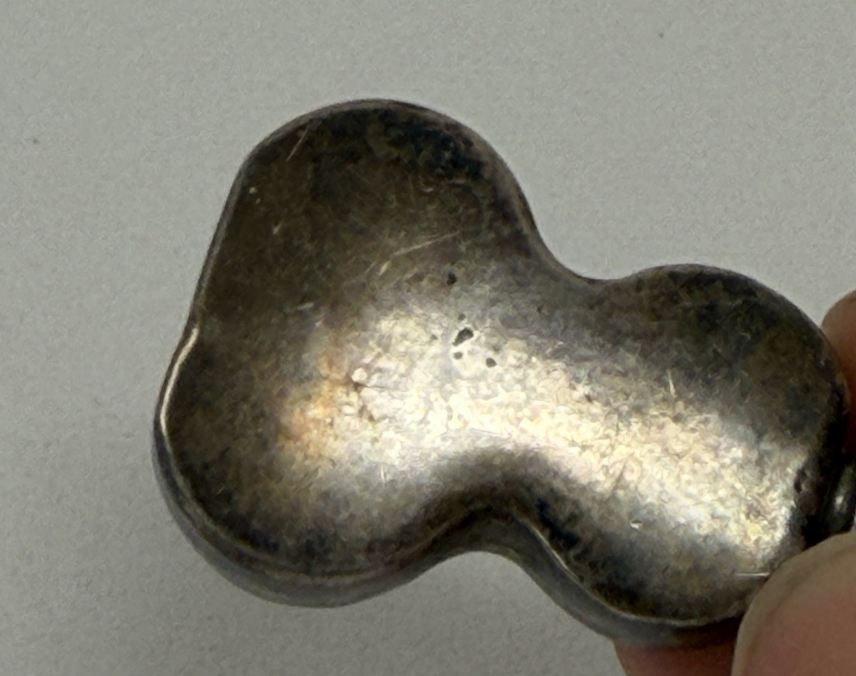 Vintage Sterling Silver 925 Mexican Snuff Perfume Bottle Amber Stone