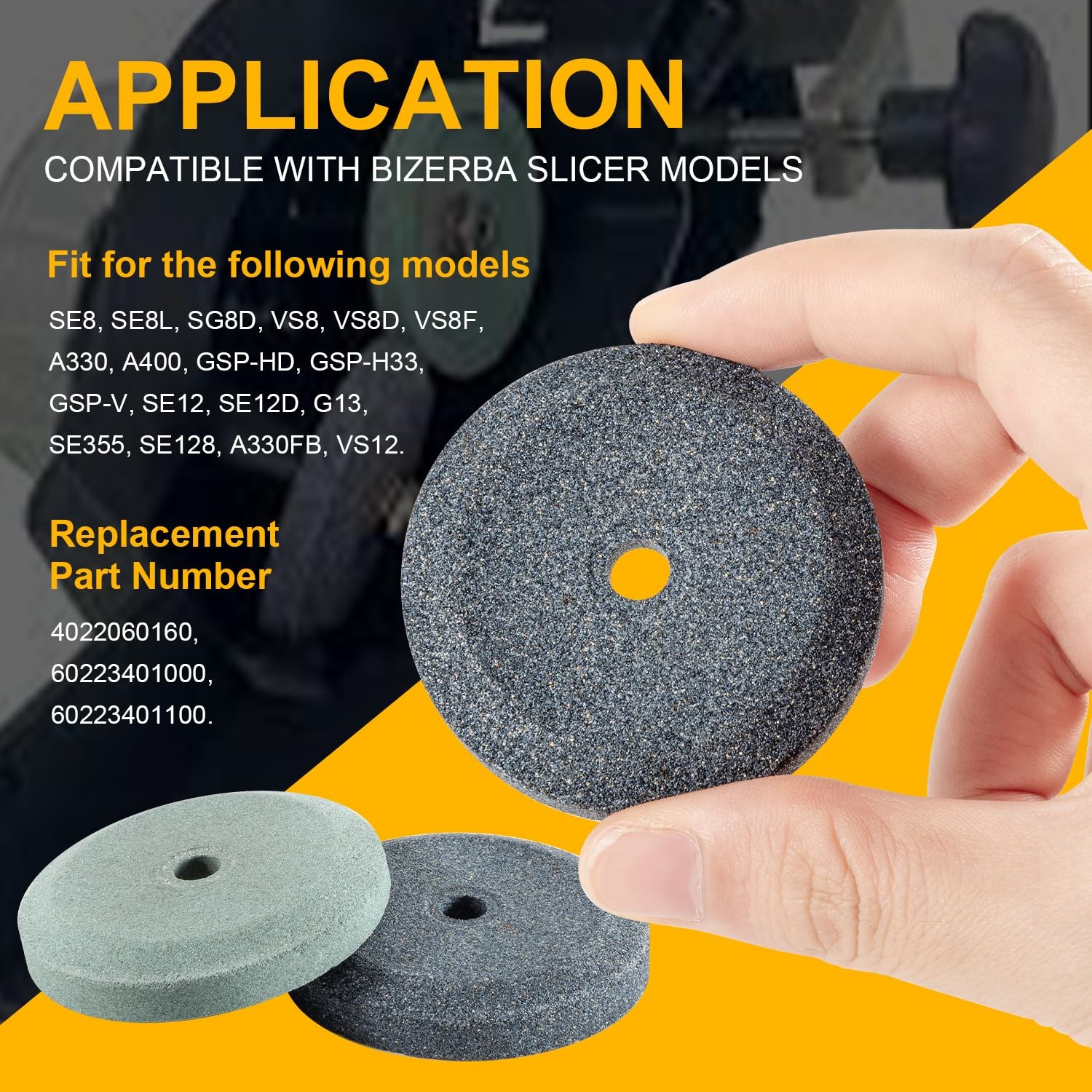 Sharpening Stone For Bizerba Slicers All Models, Grinding and Truing Stone Set