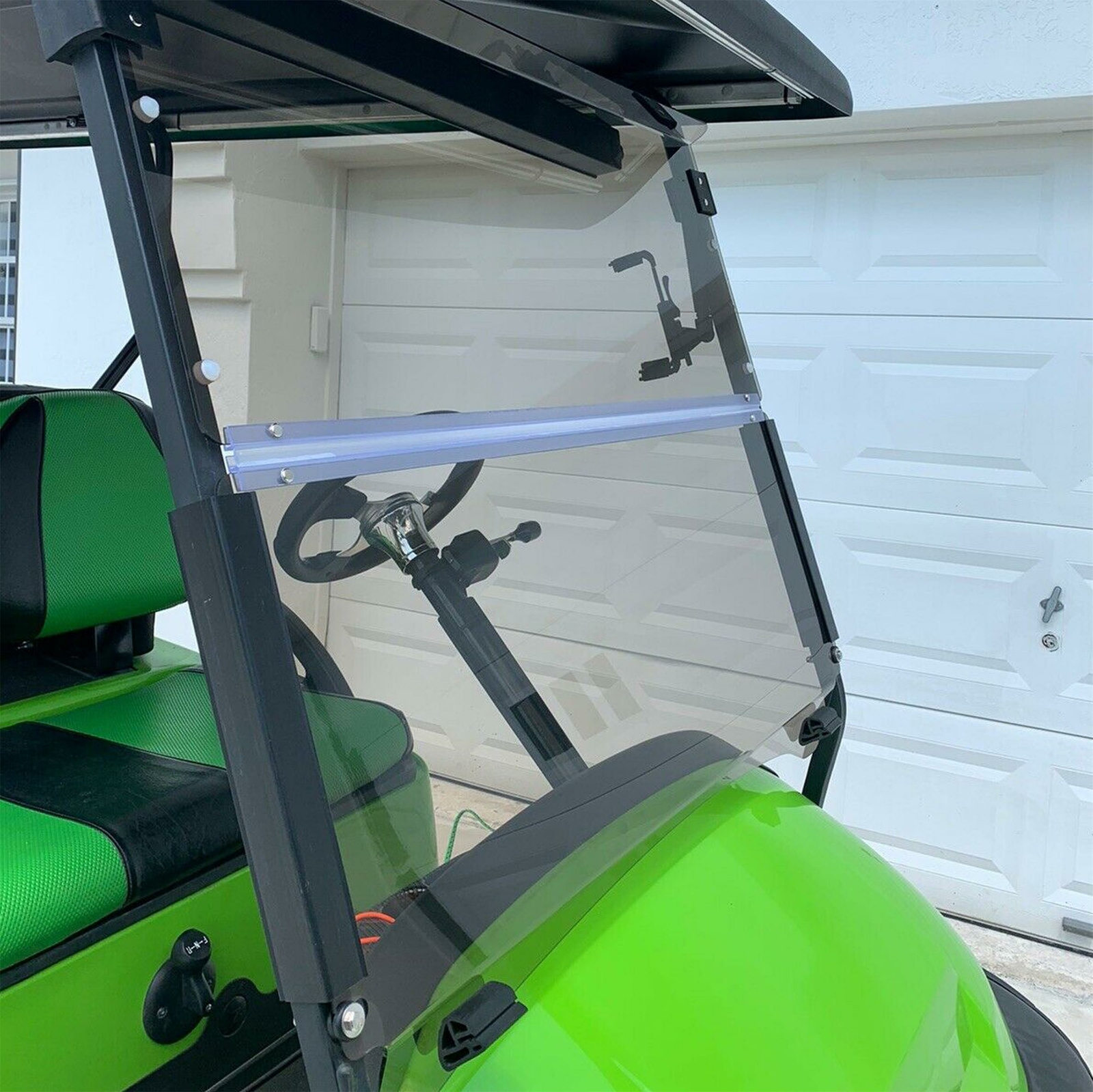 Tinted Fold Down Golf Cart Windshield Windscreen For Club Car Precedent 04-UP 21