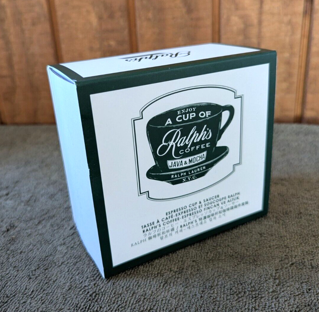 RALPH'S COFFEE by Ralph Lauren Porcelain Espresso Cup & Saucer Set (polo)