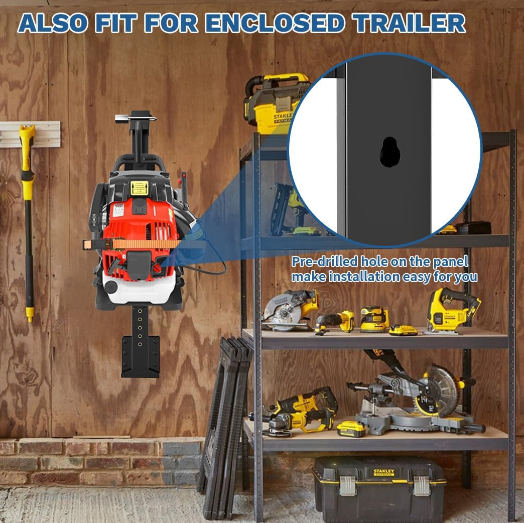 Heavy Duty Backpack Blower Rack, Leaf Blower Rack Holder for Trailers, Backpack