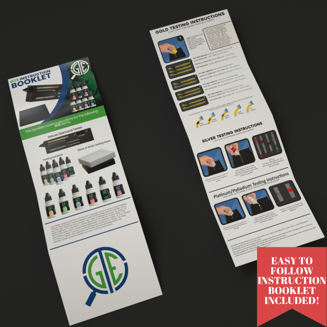 10k 14k 18k 22K 24K Gold Silver Jewelry Test Kit Acid Box Precious Metals Stone