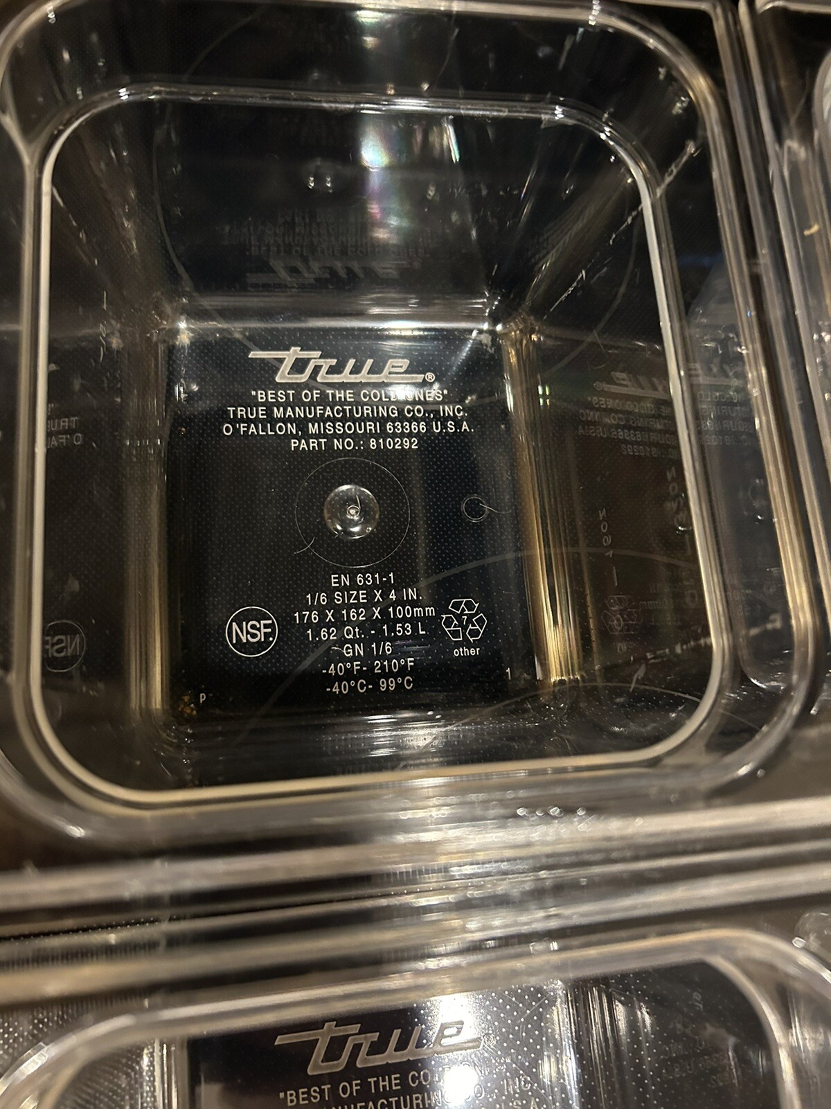 42 Each True Clear Food Pan 1/6 Size 4” Deep NSF Commercial Prep Polycarbonate