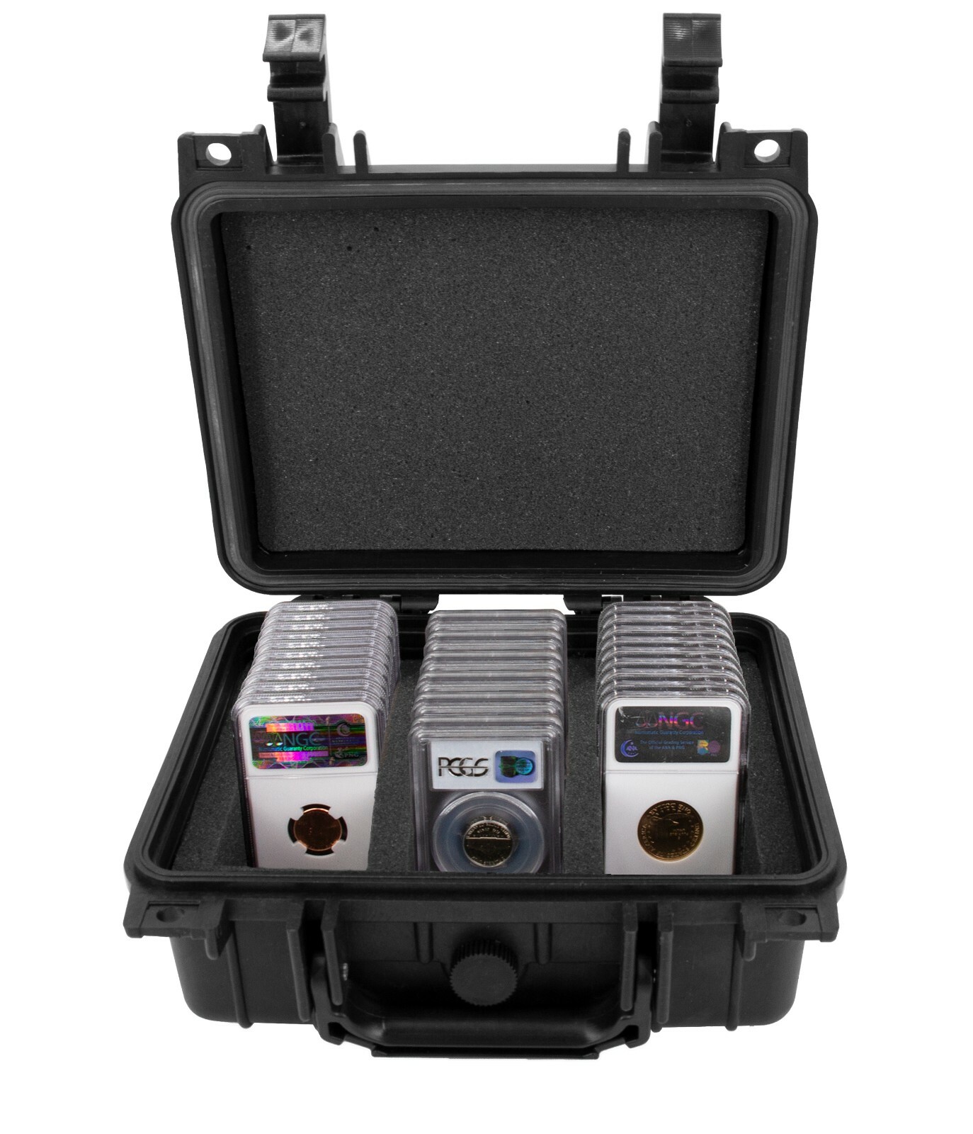 CM Graded Coin Case fits 40+ PCGS NGC Coin Slabs in Coin Storage Box Holder Foam