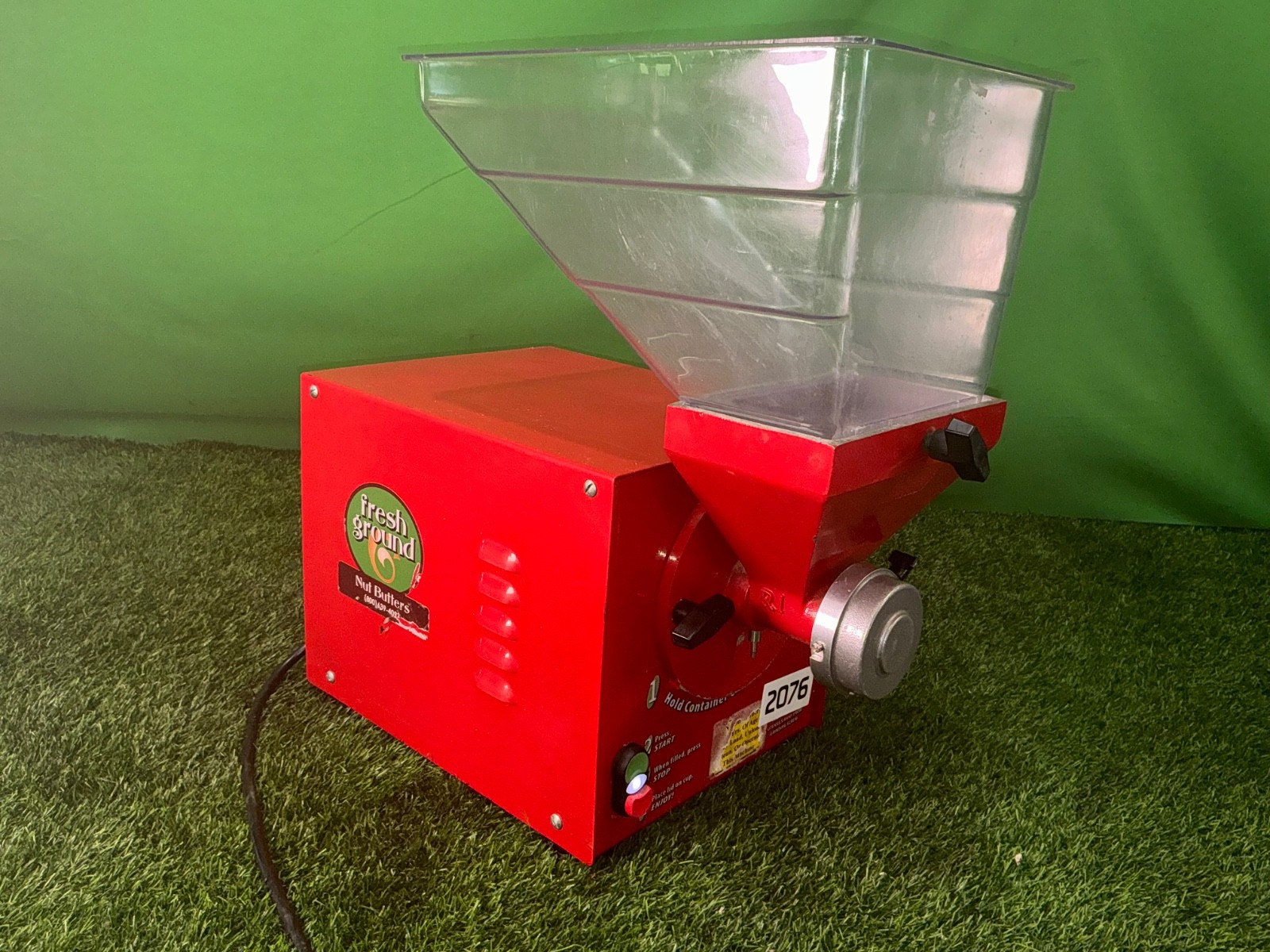 Olde Tyme Hampton Farms PN2 Nut Butter Grinder (Red) w/ Hopper 2104 1F