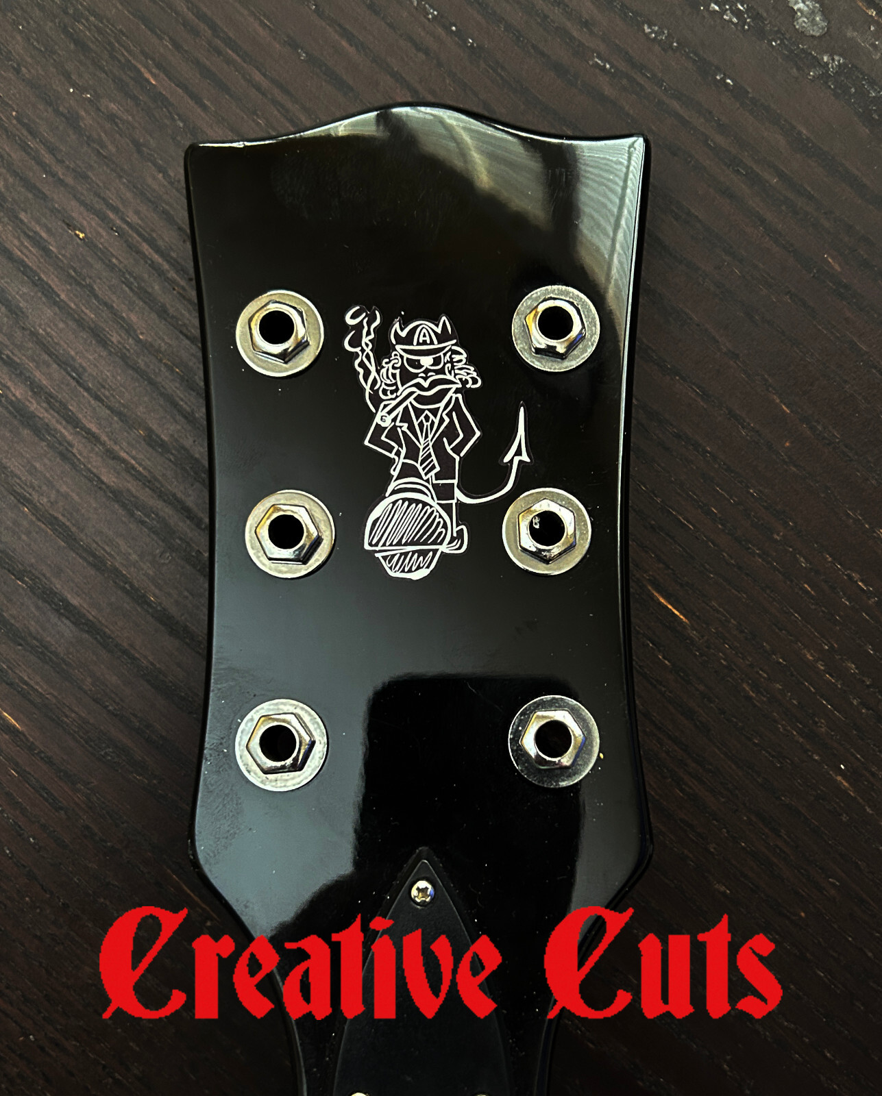 AC/DC Angus Young Prototype  SG  Guitar Headstock Logo Vinyl Sticker Decal