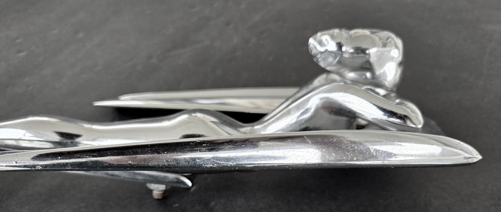 ORIGINAL VINTAGE 1953 54 NASH HOOD ORNAMENT GEORGE PETTY NUDE PIN-UP SIGNED ART