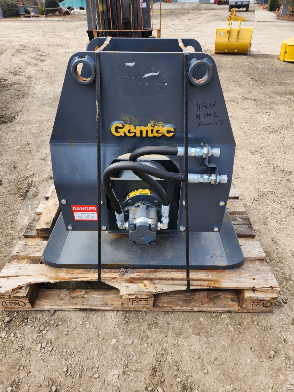 New GENTEC GE970 Excavator Hydraulic Vibratory Plate Trench Compactor 50mm pin