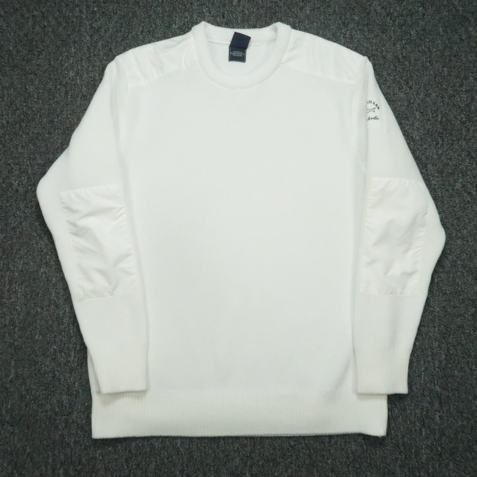 Paul & Shark Sweater Mens Large White Pullover Crew Waffle LQQK Studio