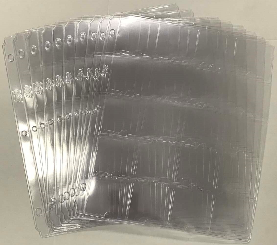 2X2 Coin Album Pages Cowens 20 Pocket 10 New Vinyl Sheets High Quality Free Post