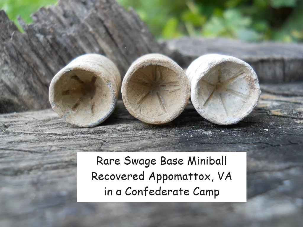 Old Rare Vintage Antique Civil War Relic Swage Base Miniball Appomattox Virginia
