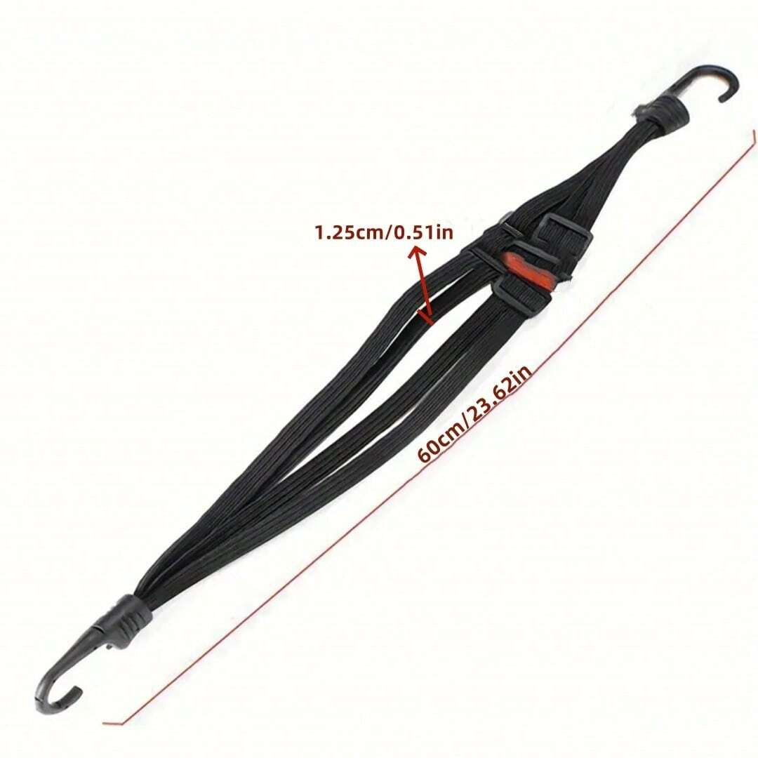 4in1 Elastic Bungee Cords With Hooks For Secure Helmet Bags Motorcycle Cargo Net