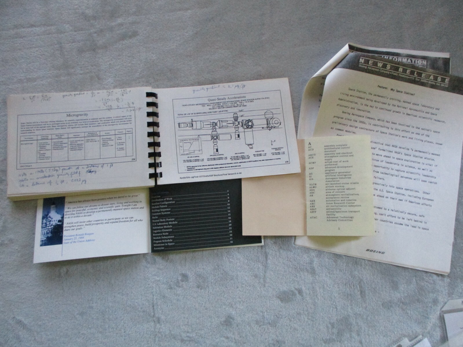 NASA BOEING SPACE STATION JSC PORTAL RING+BOOKLETS PHOTOS ORIGINAL PROJECT DATA