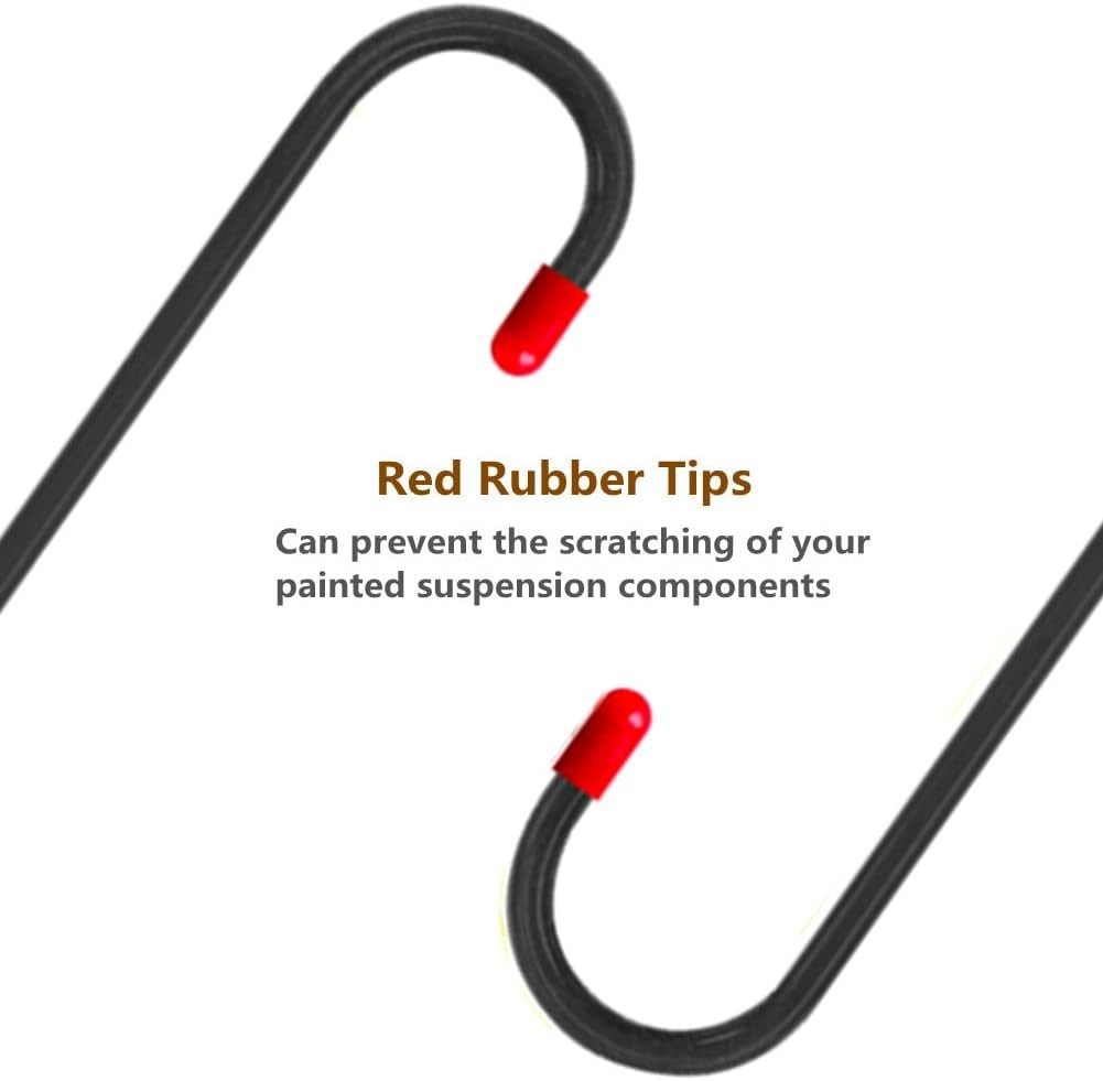 2 PCS Brake Caliper Hanger Hooks with Red Rubber Tips,Auto Brake Caliper Comp...