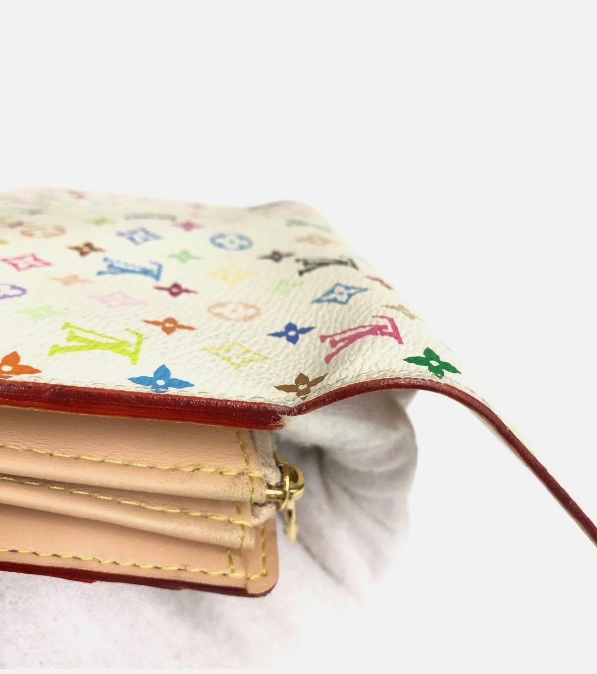 Auth Louis Vuitton Portefeuille Sarah NM Long Wallet Monogram Multicolore M93532