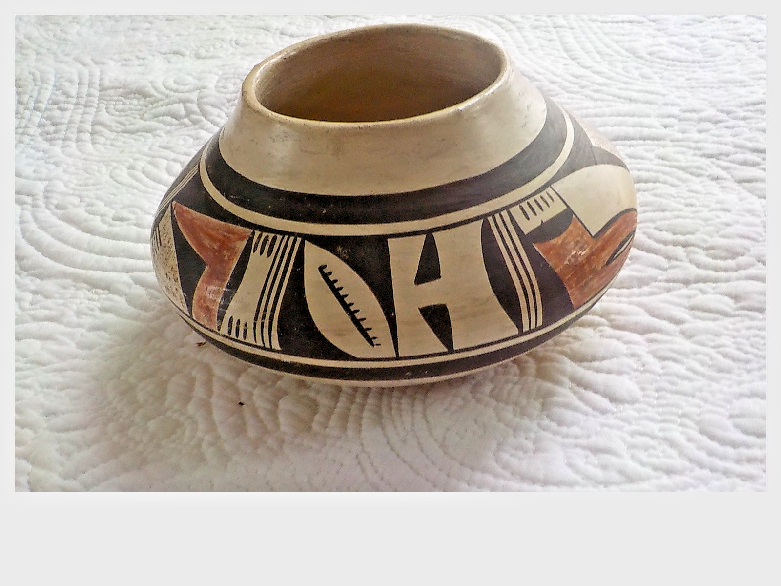 Nampeyo Of Hano painted by Nellie Nampeyo 1930s Hopi pottery bowl 6.75" x 4"