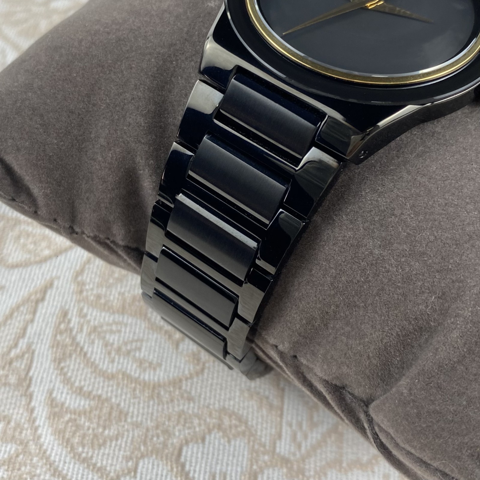 Bulova Millennia 98A313 Men's Quartz Watch 41mm Black Gold Dial Stainless Steel