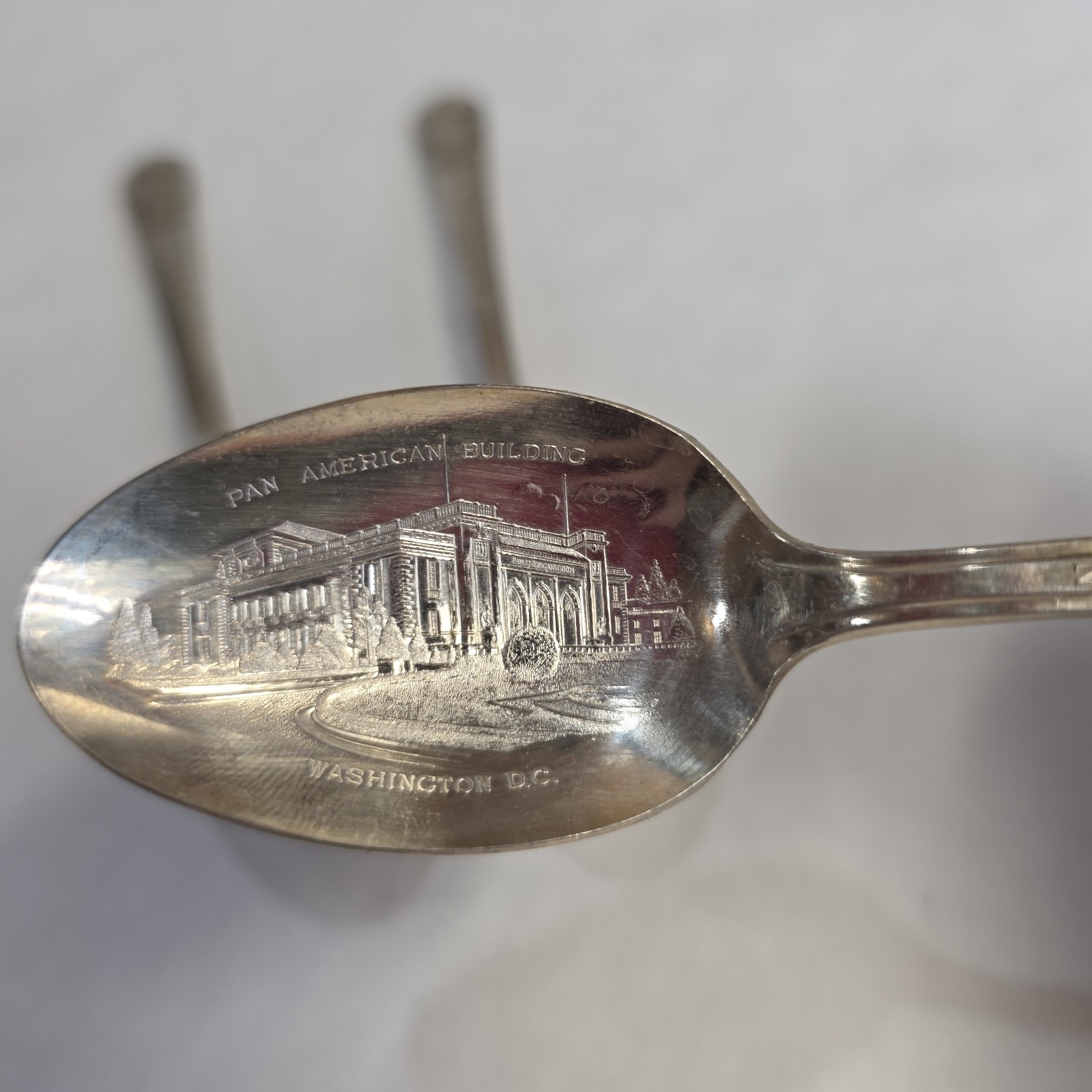 Vtg Silver Plated Presidential Spoons Wm Roger's Lot Of 3 Harrison Polk Garfield