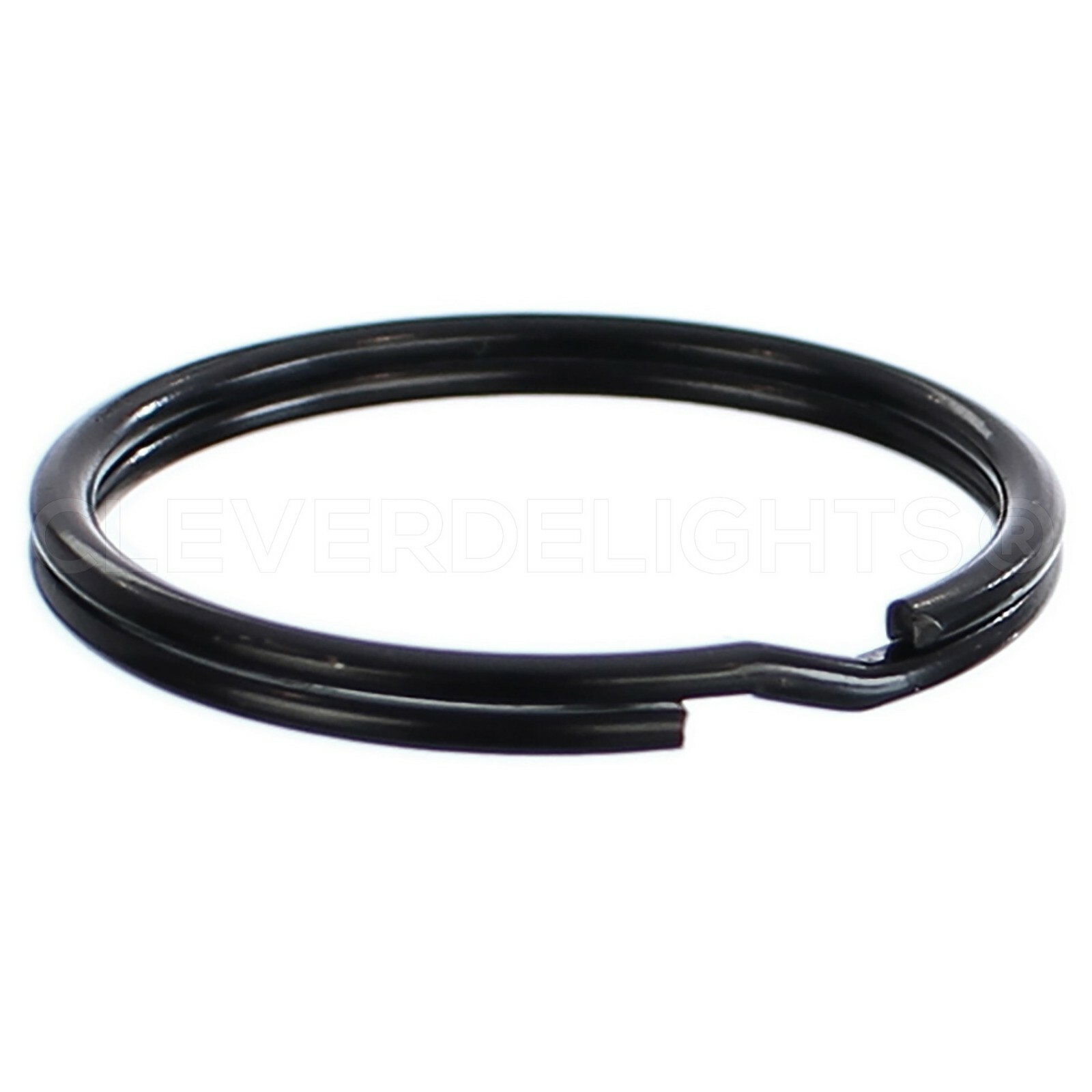 Split Key Rings - Dark Black Color - Key Chain Ring - 9/16" 1" 2" - 10 25 50 100