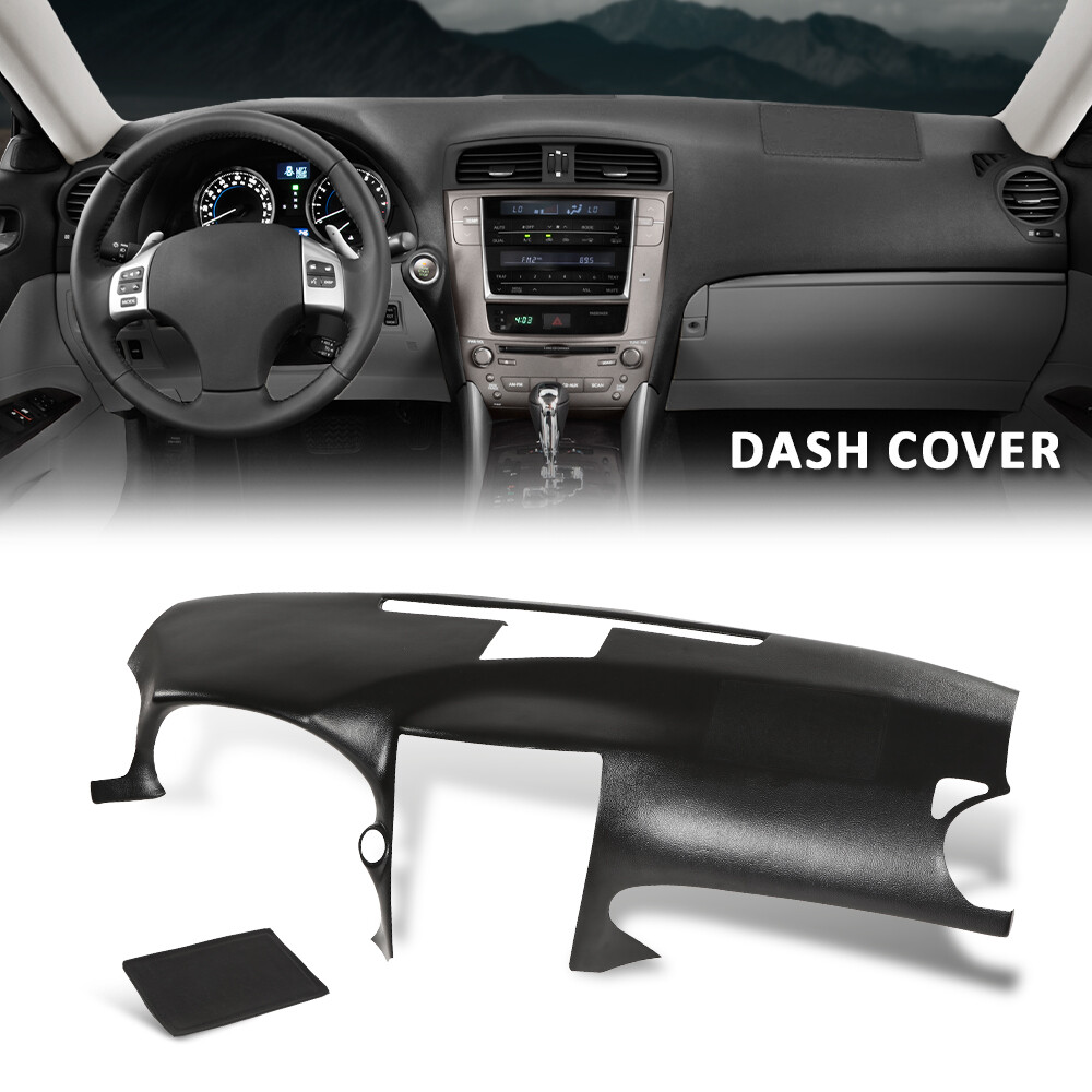 Fit For 06-13 Lexus IS250 IS350 Dashboard Dash Cover Cap Overlay Textured Black