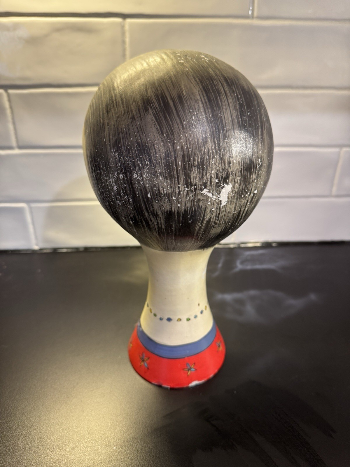 Vintage Stangl Mannequin Head Hat Wig Stand Mirror