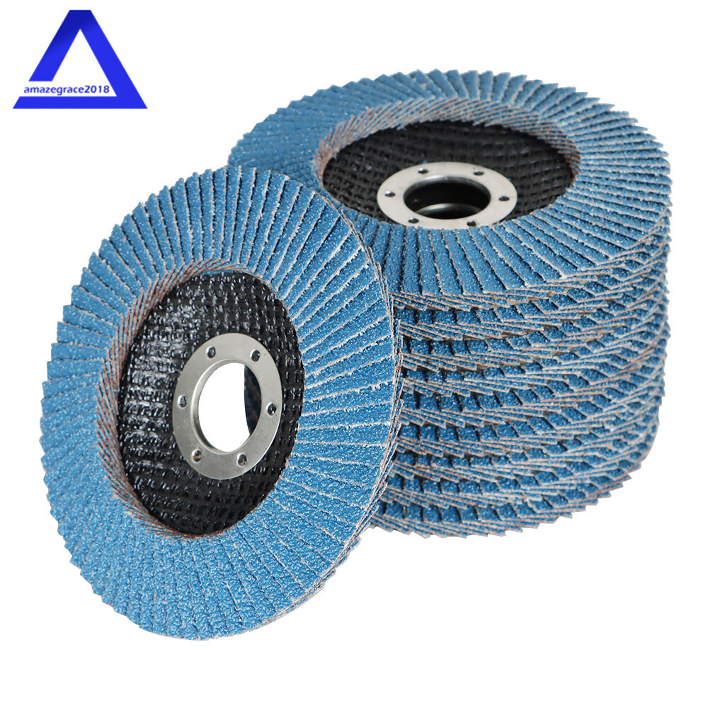 4-1/2" Flap Sanding Disc 40 60 80 120 Grit 4.5 Grinding Wheels for Angle Grinder