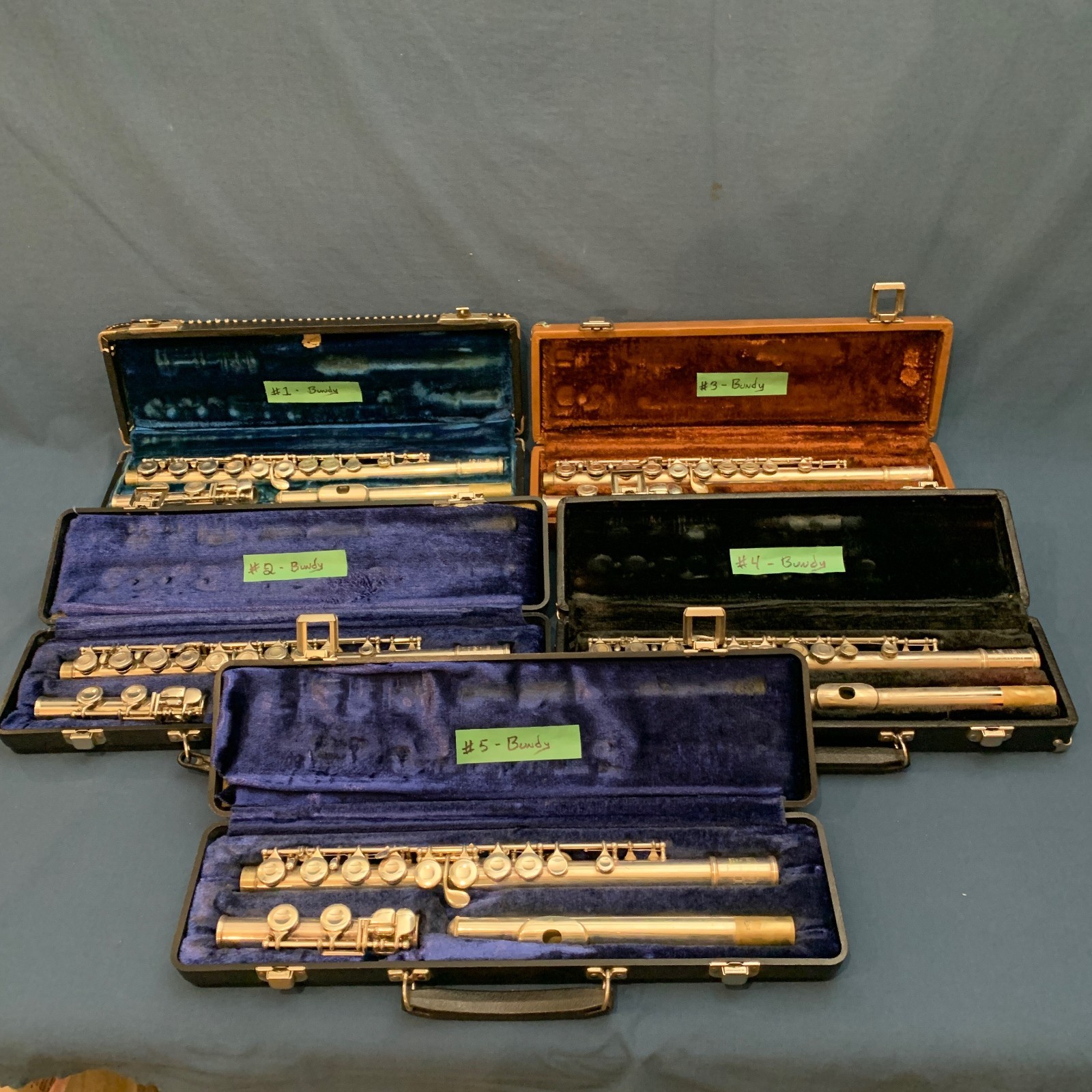 5 Selmer Bundy Closed Hole Flutes for Restoration Flute