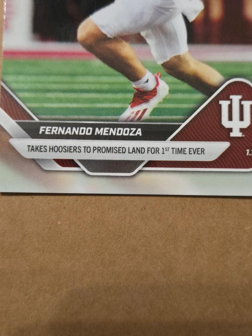 FERNANDO MENDOZA ROOKIE RC CARD BOWMAN U NOW 67 NATIONAL CHAMPION PROMISE LAND
