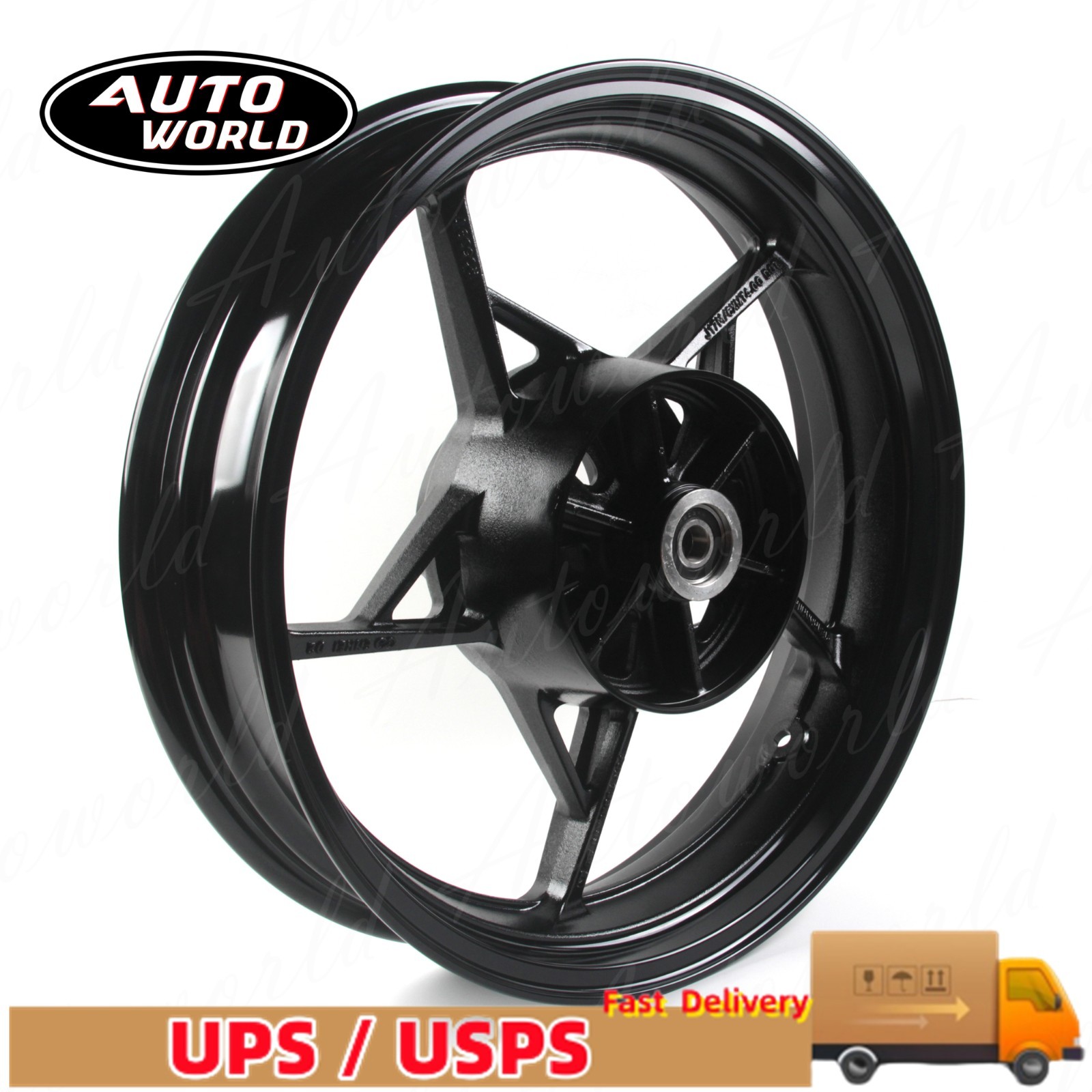 17'' Wheel Rim For Kawasaki Z500 SE 2025 2024 Ninja500R Front Rear Glossy Black