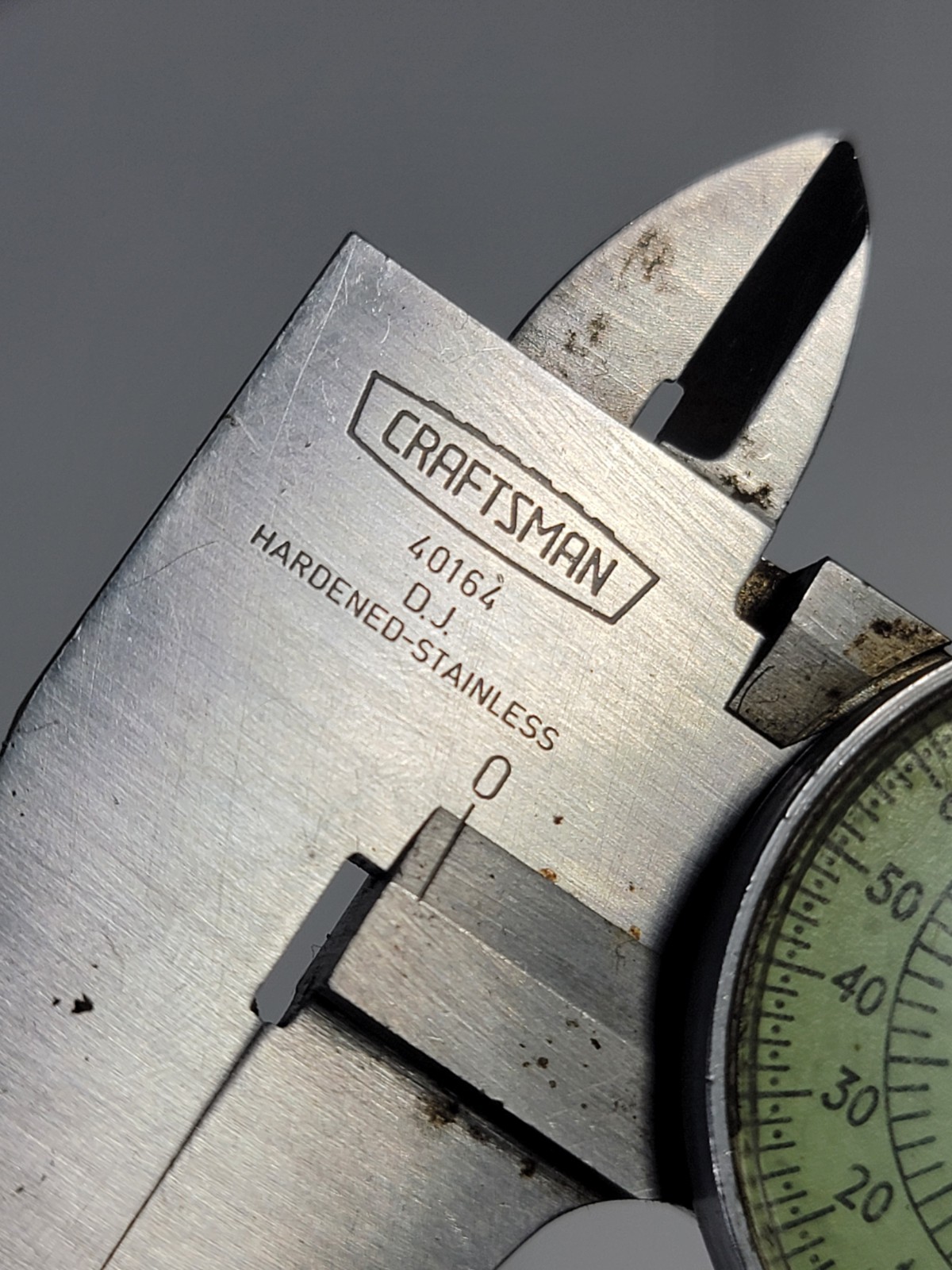 Vintage Sears Craftsman 6" Manual SAE Dial Caliper 40164 Stainless Steel Nice