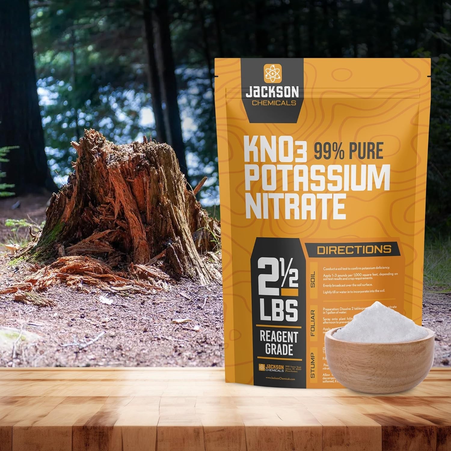 Premium Tree Stump Remover - 2.5 Pound - 99% Highly Refined - Multipurpose Use