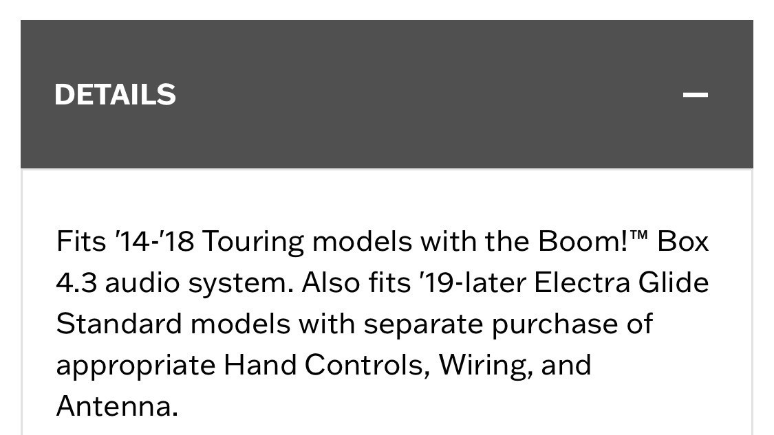 Harley Davidson Boom! Box 6.5GT Stereo Radio 2014-2018 OEM P-76000076B W/ Sirius