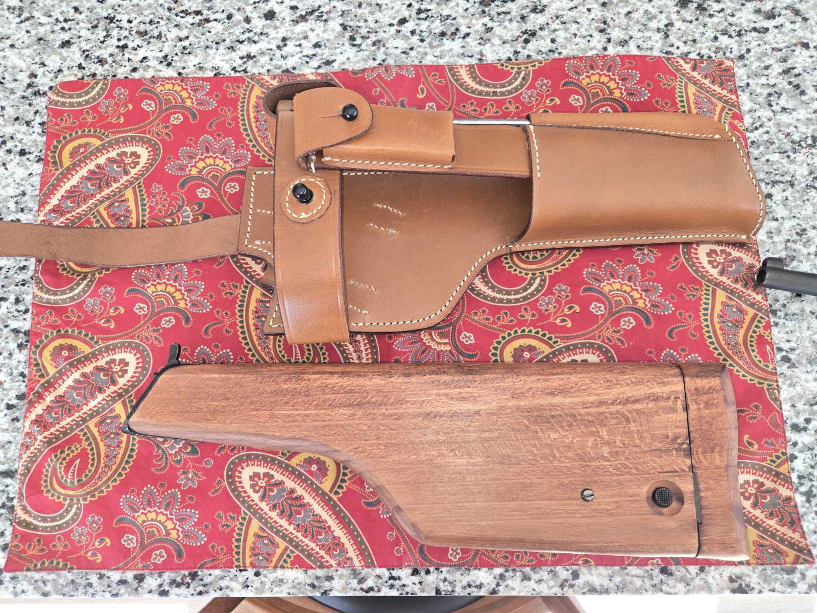 Mauser C96 Broomhandle Rig. Denix Replica Non-Gun.