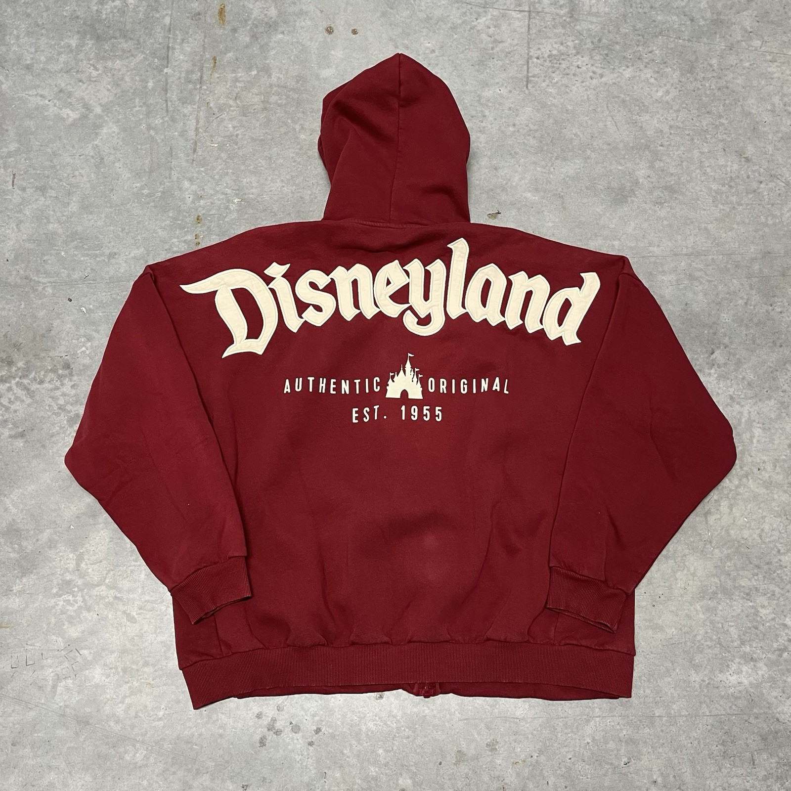 Disney Parks Hoodie Adult XL Red Disneyland Zip Up Authentic Original Spirit