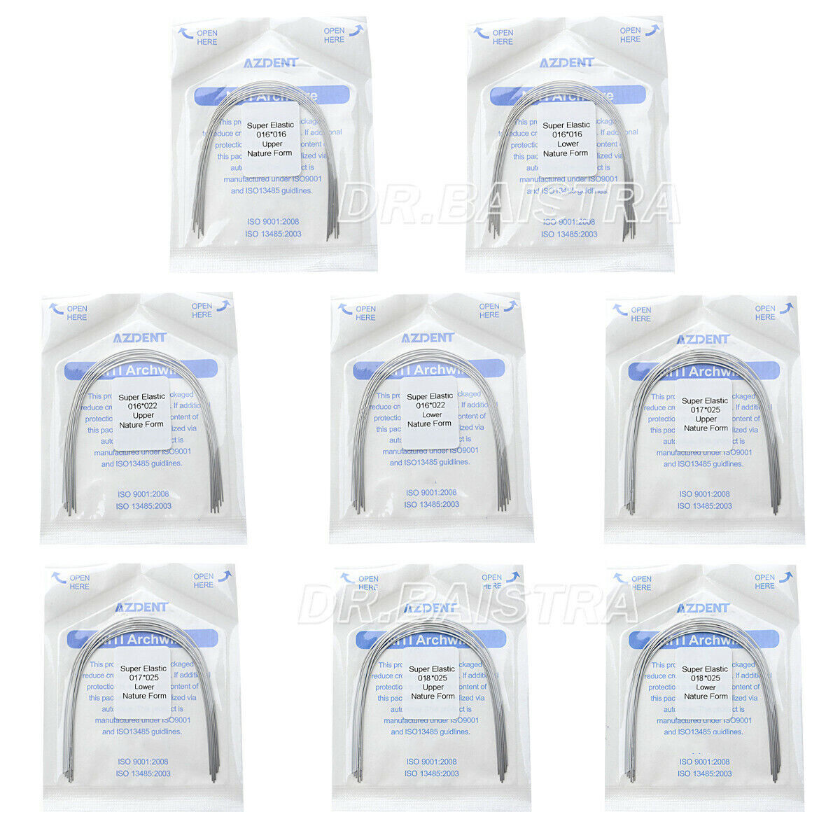 AZDENT Dental Orthodontic Super Elastic Niti Nature Form Rectangular Arch Wires