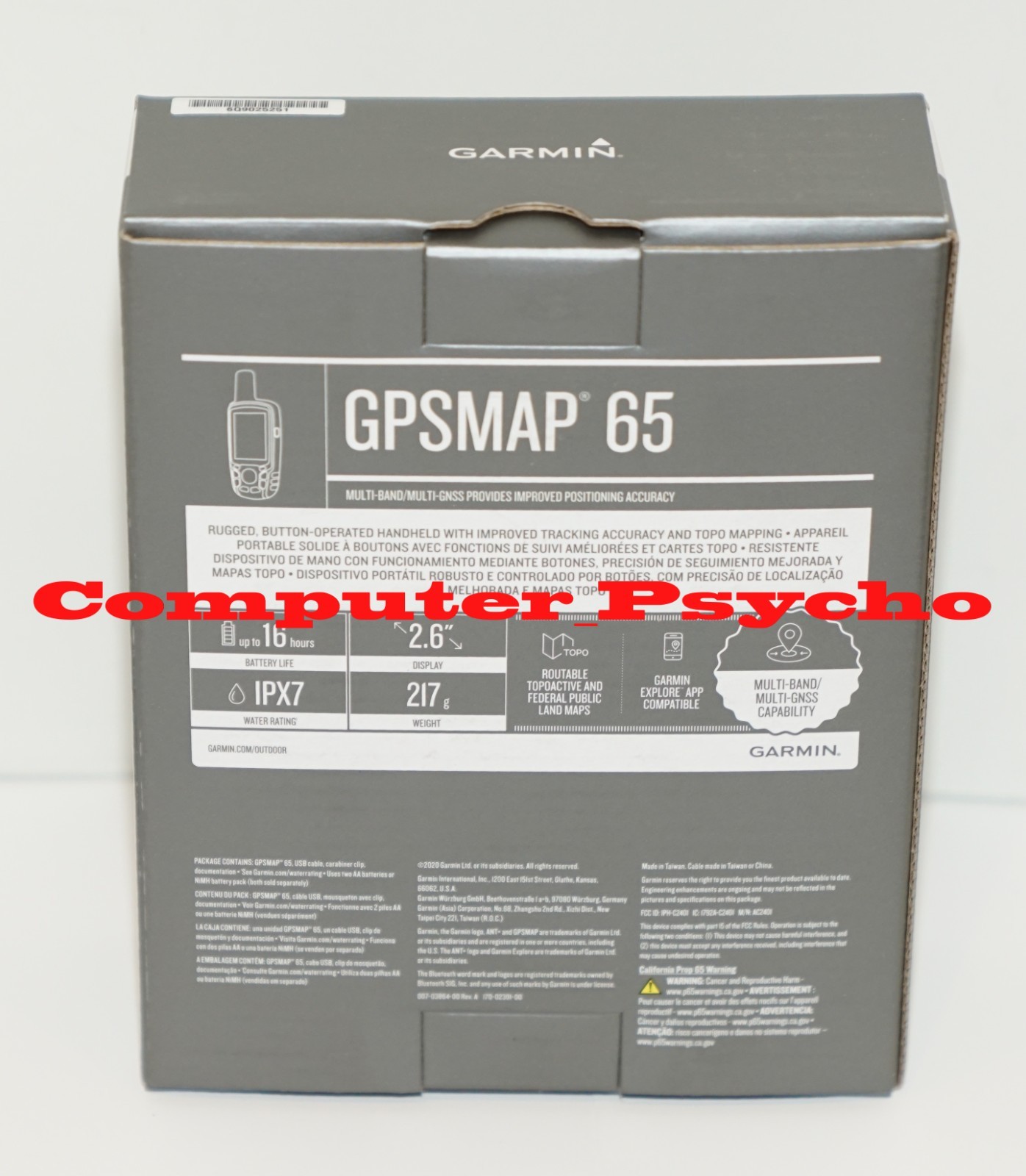 GARMIN GPSMAP 65 MULTI BAND MULTI GNSS HANDLED GLONASS 010-02451-00