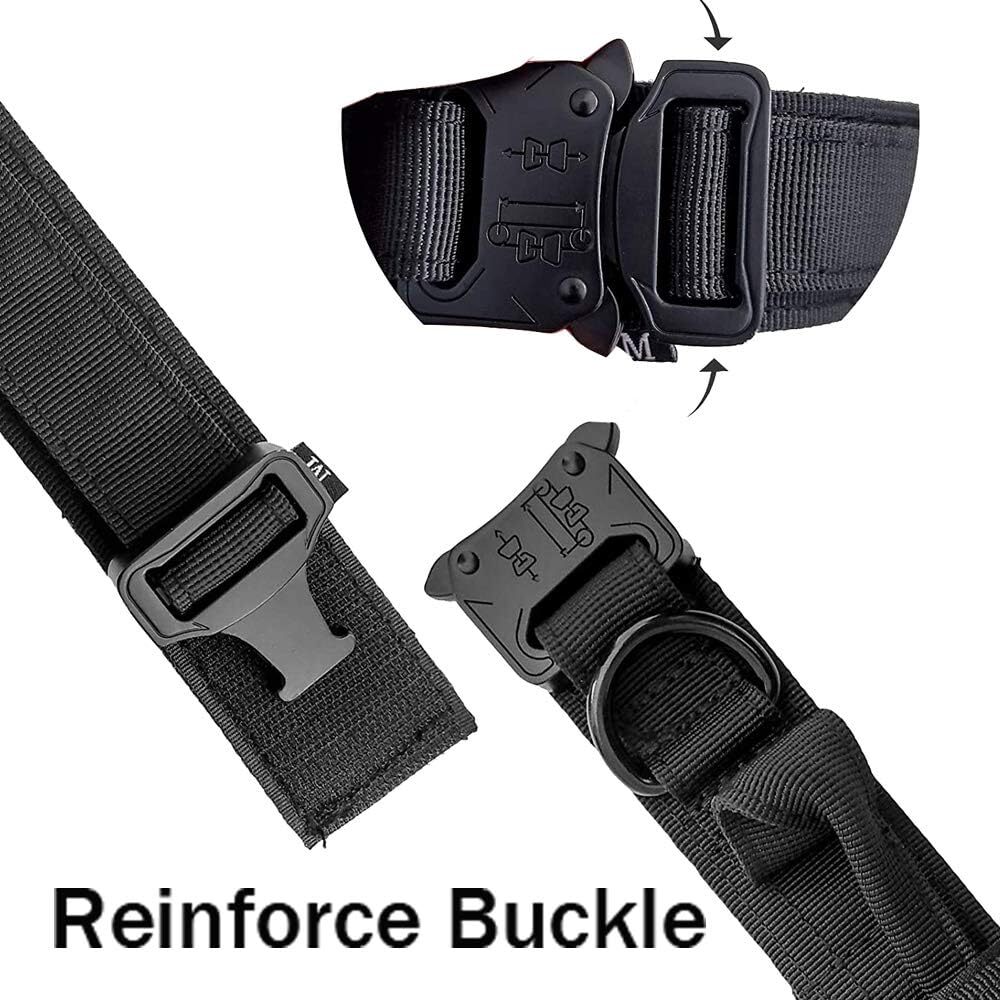 Tactical Dog Collar w/ Handle +Leash Heavy Duty Military Service Canine Training