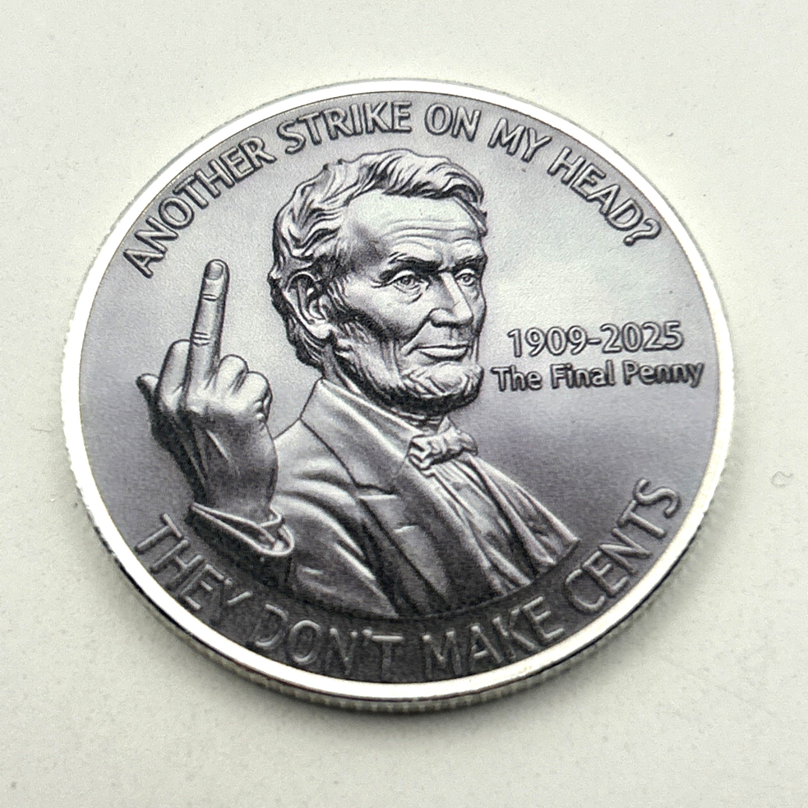 Funny Cent Tribute RIP 232 Years Philadelphia Penny (2D Flat) Coin Medal D22