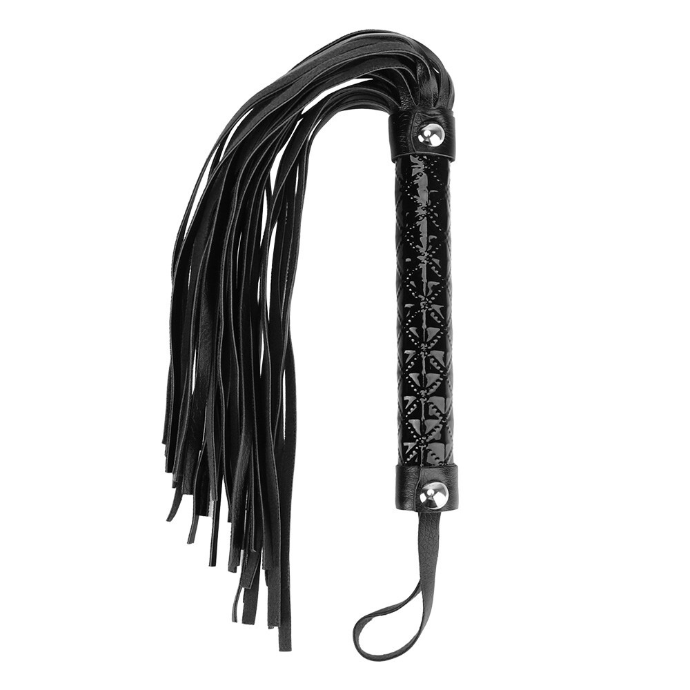 PU Leather Horse Riding Whip Handle Spanking Flogger Crops For Couples Roleplay