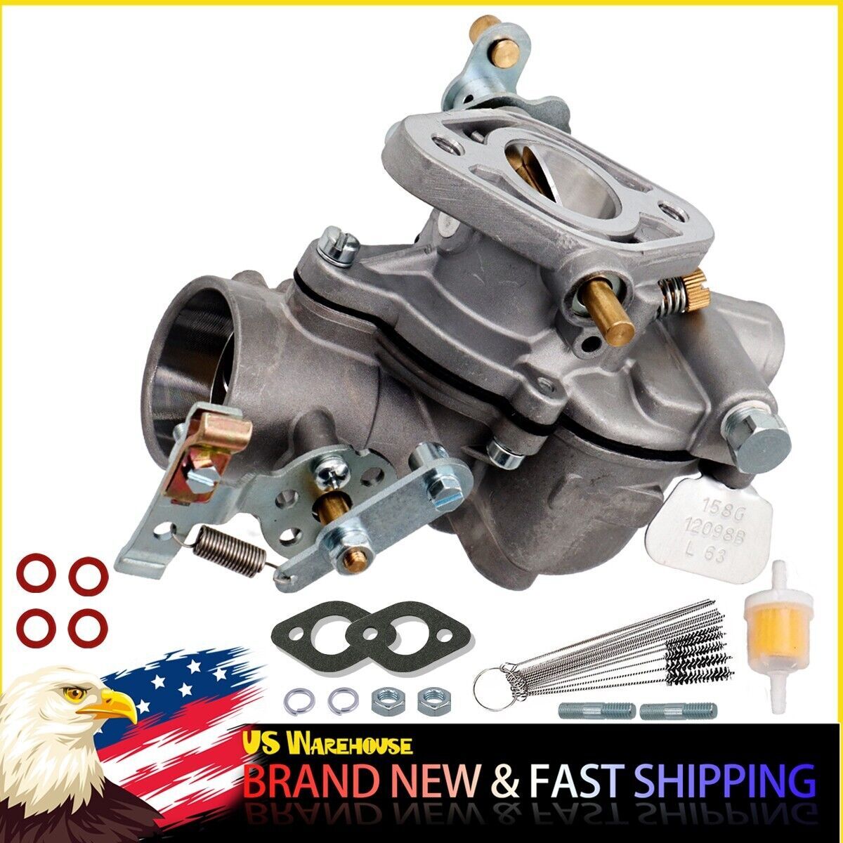 For Zenith Carburetor Updraft Gas Wisconsin L63S1 (VH4D) w/ 2-1/4" Mount New