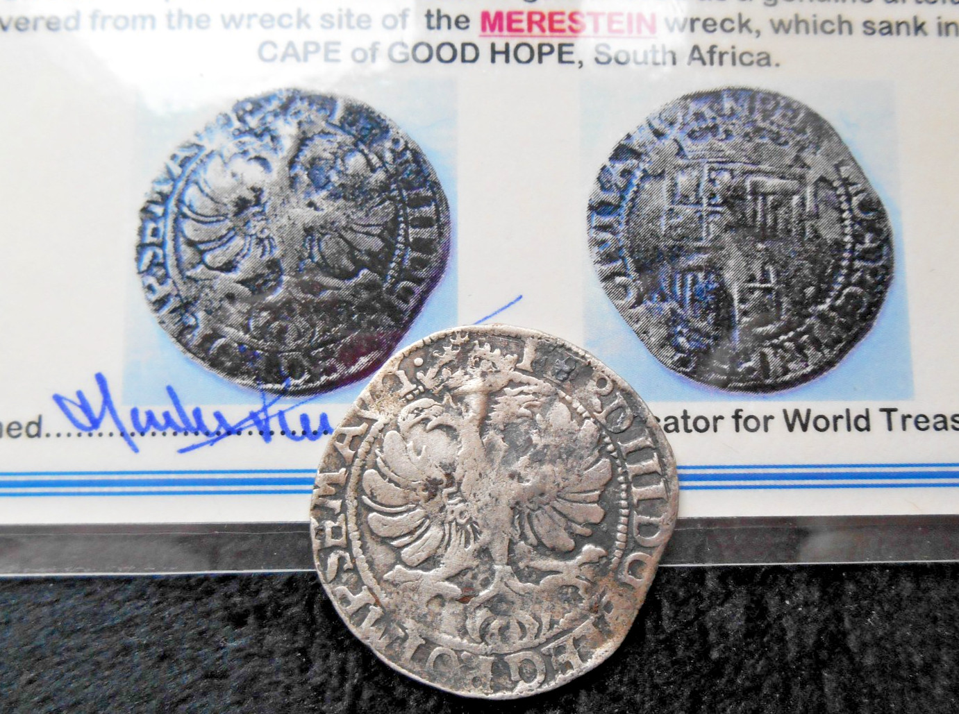 SHIPWRECK treasure SILVER 6 STUIVERS shilling coin MERESTEIN wreck 1645 VOC Indi