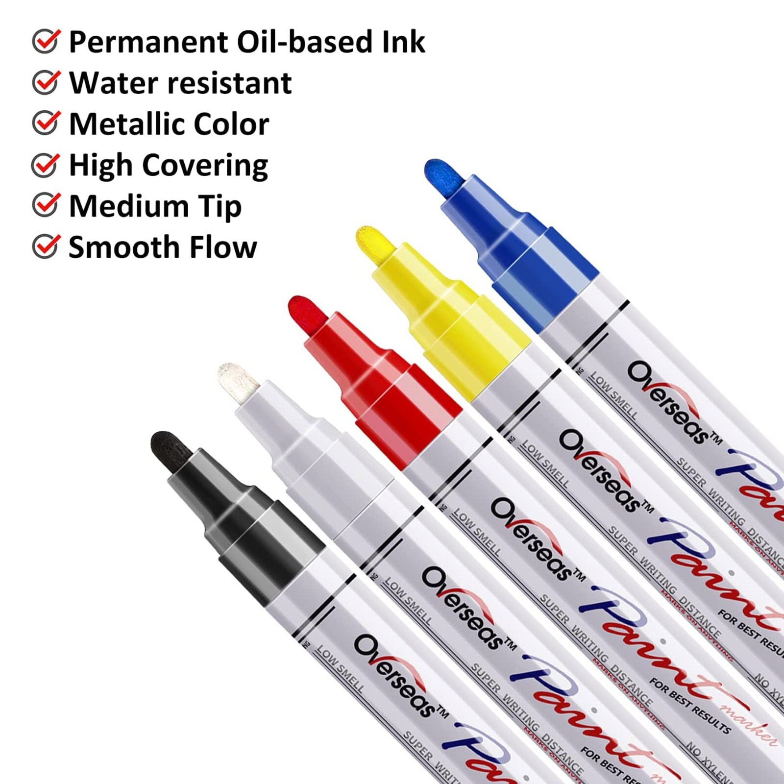 16Pcs Waterproof Permanent Paint Marker Pen For Car Tyre Tire Tread Rubber Metal
