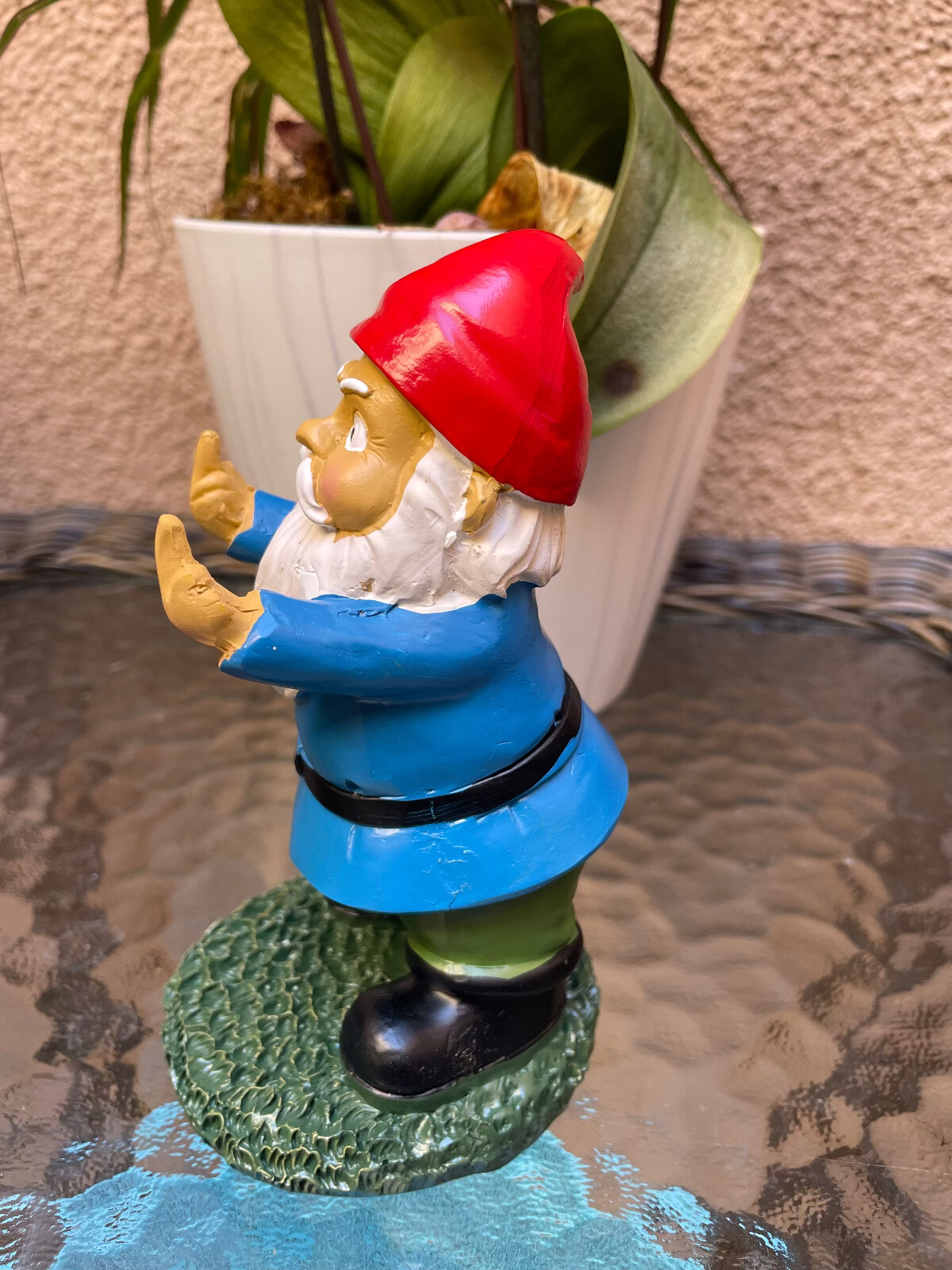 6" Height Garden Gnome Naughty Ornament Home Middle Size Statue Resin Dwarf US