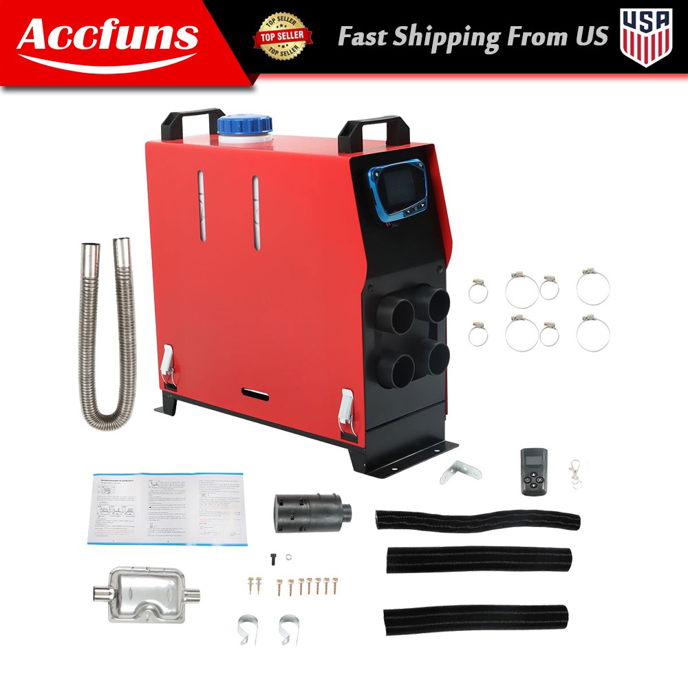 Fit For Low Noise Vehicles 4 Hole Boat LCD Display Diesel Air Heater 5KW 12V